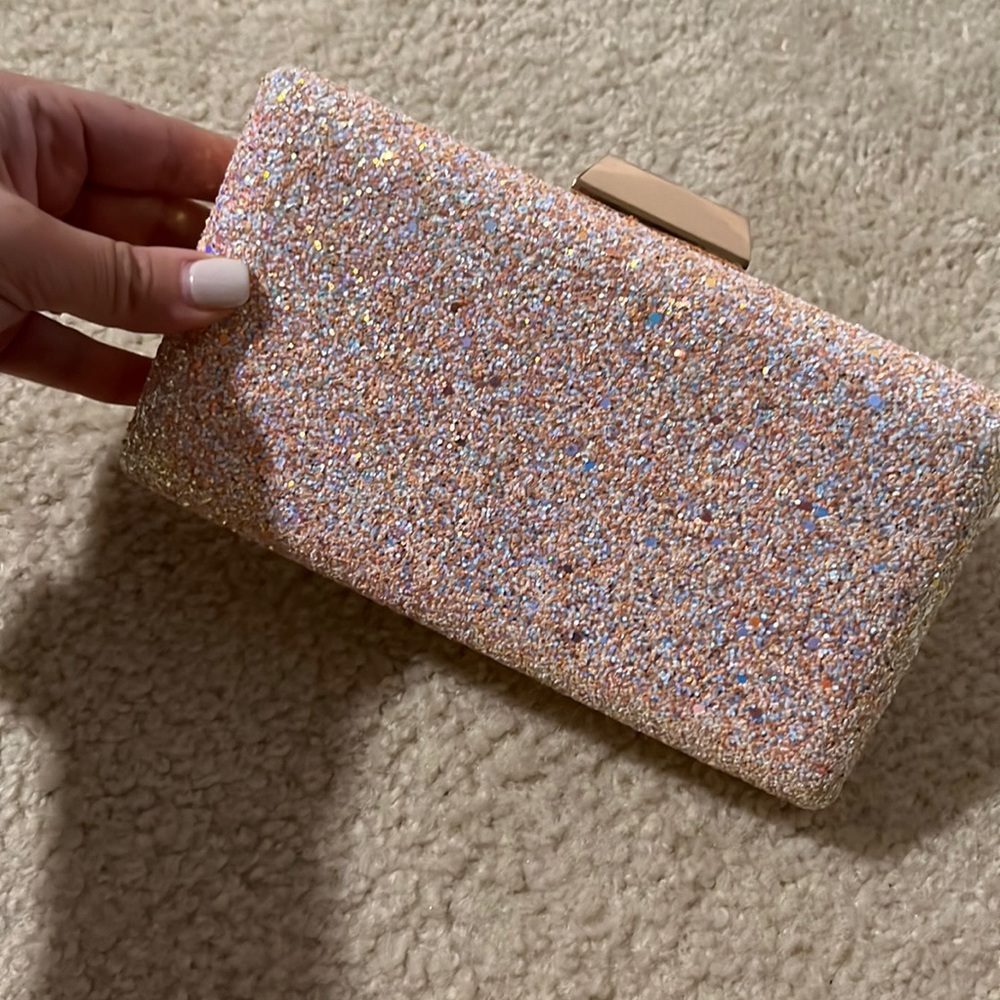 Pink sparkles purse